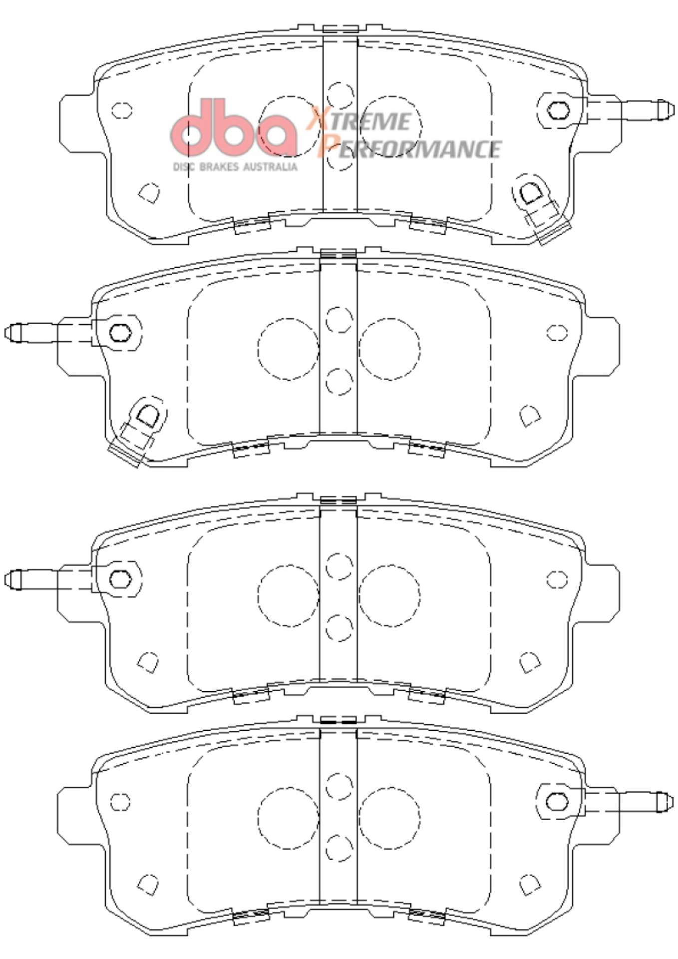 Picture of DBA 11-13 Infiniti QX56 Rear Rotor XP Performance Rear Brake Pads