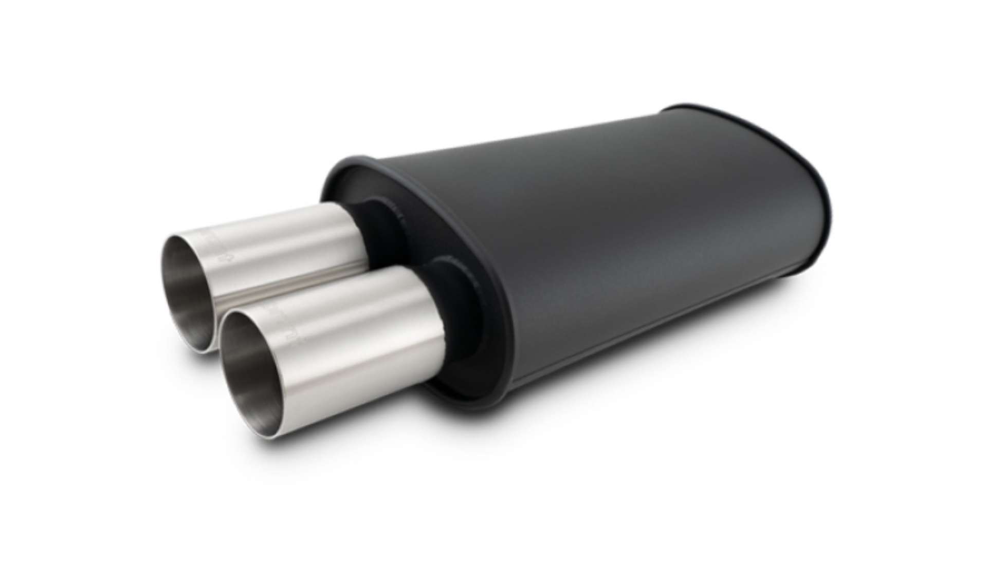 Picture of Vibrant StreetPower Flat Muffler Dual 304SS Brushed Tips 9in x 5in x 15in - 3in Dual Inlet