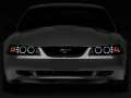 Picture of Raxiom 99-04 Ford Mustang Dual LED Halo Projector Headlights- Black Housing Smoked Lens