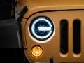 Picture of Raxiom 97-18 Jeep Wrangler TJ-JK 7-Inch LED Headlights w- Halos- Black Housing Clear Lens