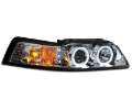 Picture of Raxiom 99-04 Ford Mustang Dual LED Halo Projector Headlights- Chrome Housing Clear Lens