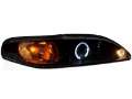 Picture of Raxiom 94-98 Ford Mustang LED Halo Projector Headlights- Black Housing Smoked Lens