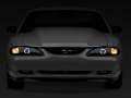 Picture of Raxiom 94-98 Ford Mustang LED Halo Projector Headlights- Black Housing Smoked Lens