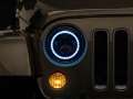 Picture of Raxiom 97-18 Jeep Wrangler TJ-JK Axial 7-Inch LED Headlights w-RGB Halo- Blk Hsng Clear Lens