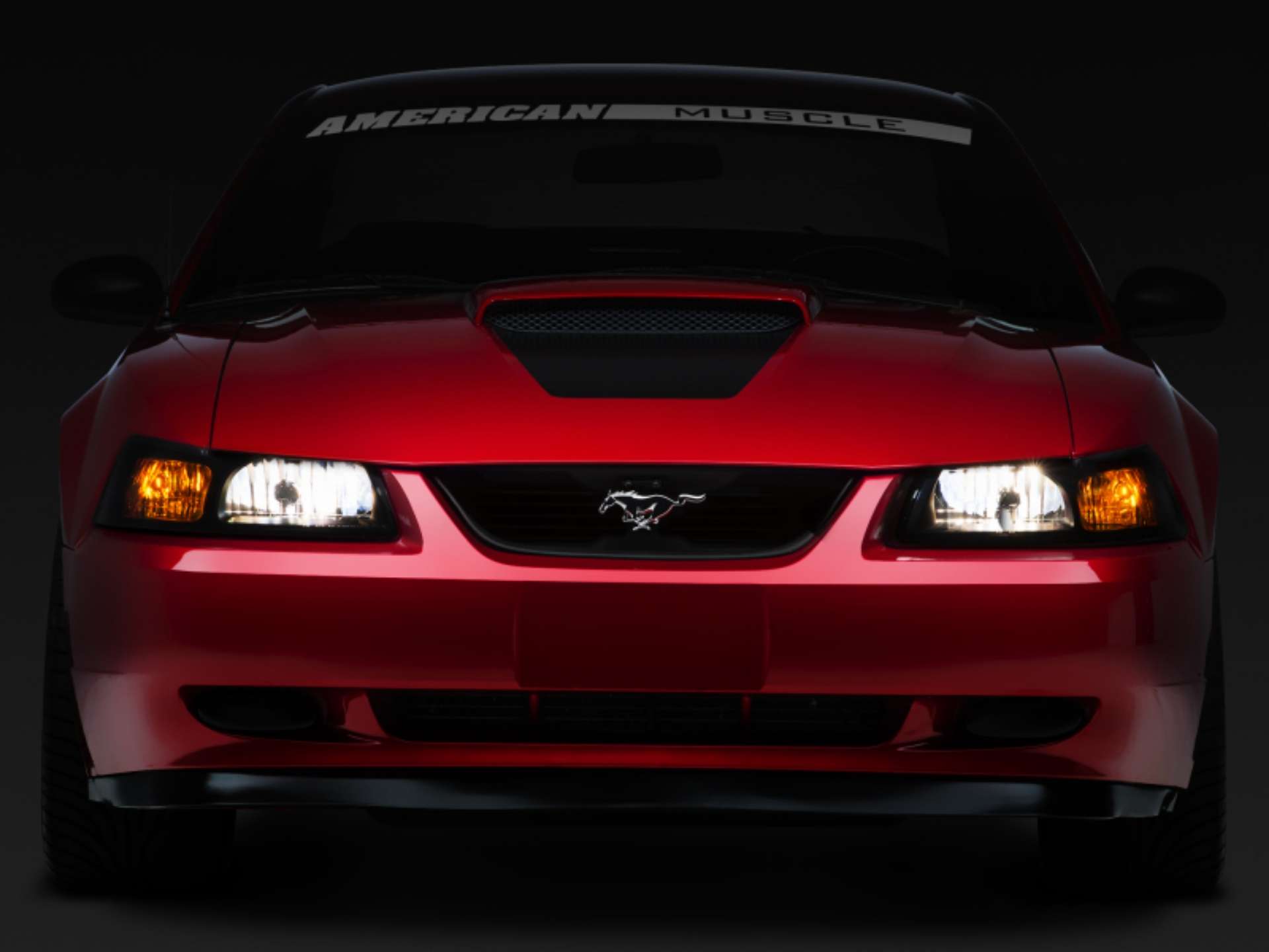 Picture of Raxiom 99-04 Ford Mustang Axial Series OE Style Headlights- Black Housing Smoked Lens