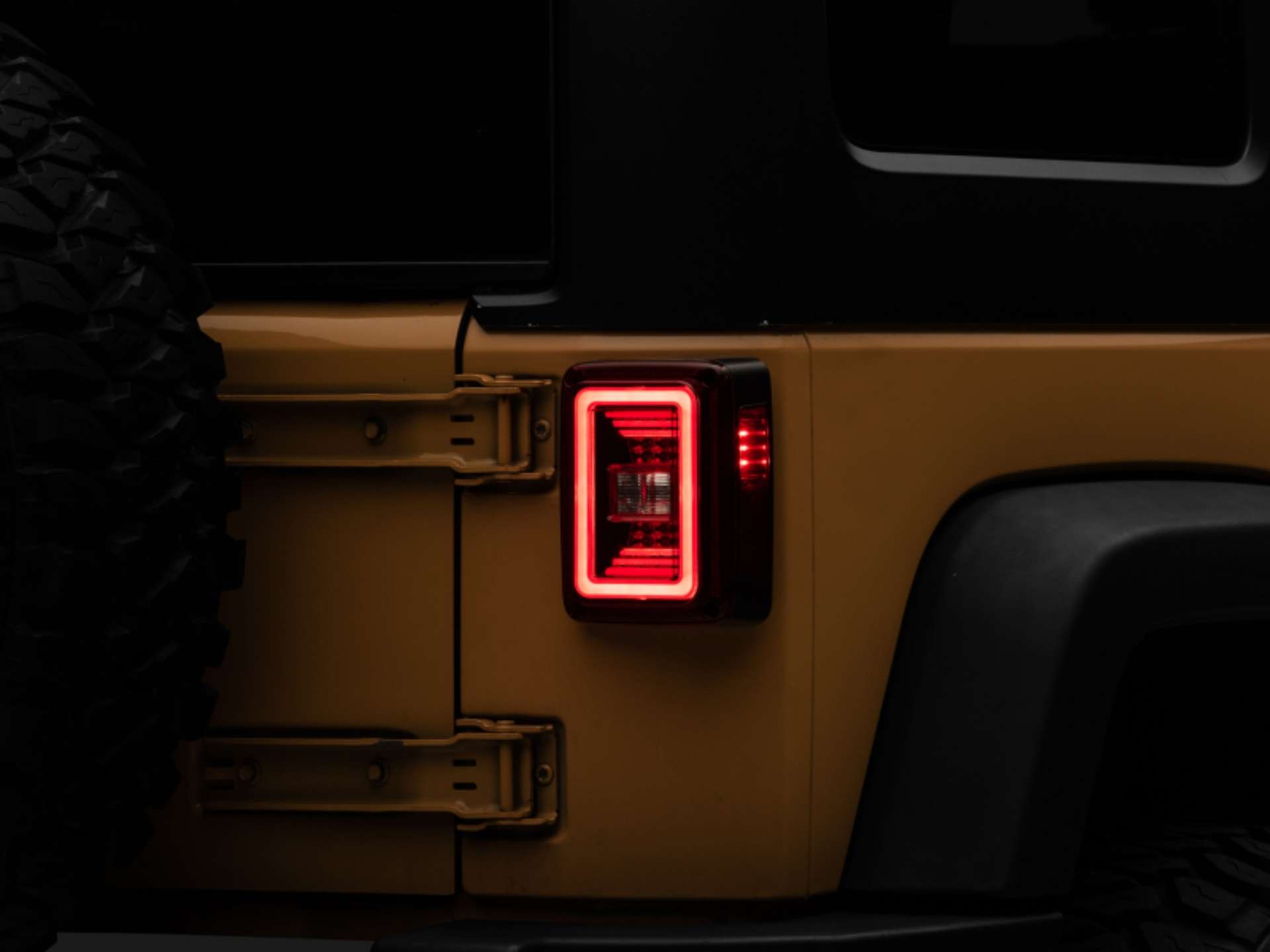 Picture of Raxiom 07-18 Jeep Wrangler JK JL Style LED Tail Lights- Black Housing - Red Lens