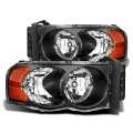 Picture of Raxiom 02-05 Dodge RAM 1500 Crystal Headlights- Black Housing Clear Lens