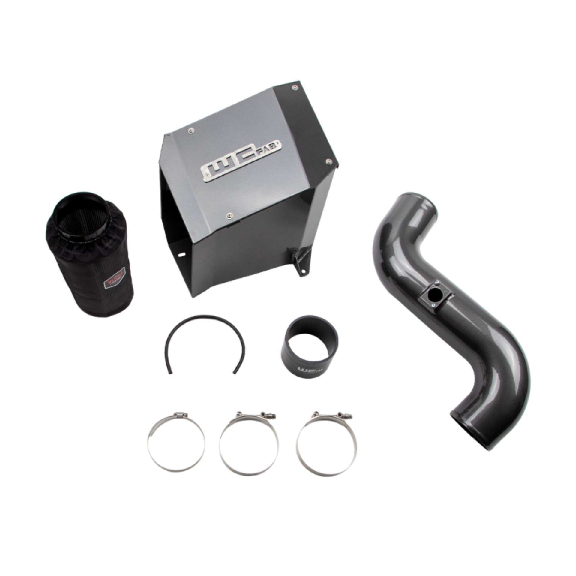 Picture of Wehrli 06-07 Duramax LBZ 4in- Intake Kit w- Air Box - Gloss Black