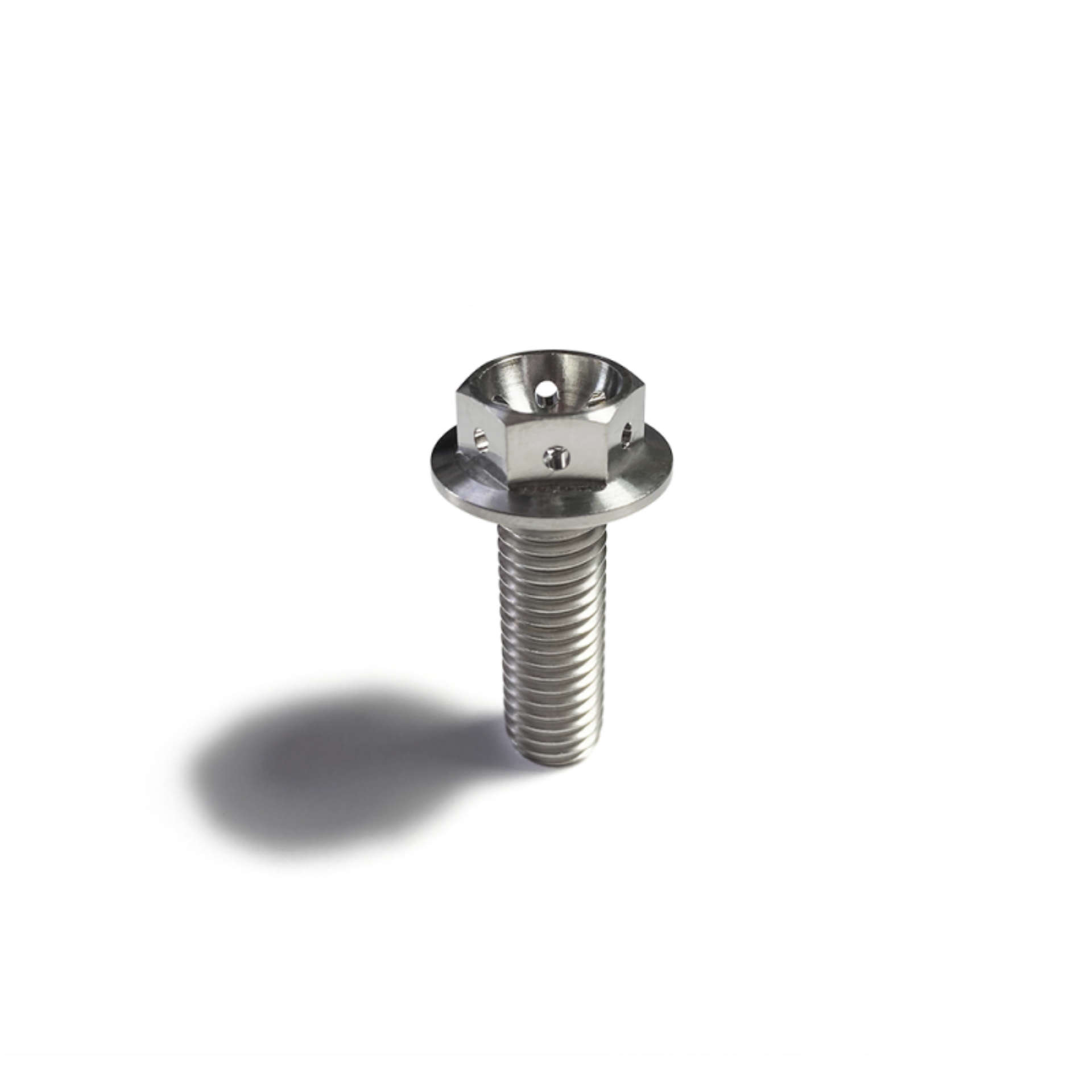 Picture of Ticon Industries Titanium Bolt Flanged M10x30x1-25TP 14mm 6pt Head Drilled