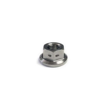 Picture of Ticon Industries Titanium Nut Flanged M5x-8TP 8mm 6pt Head Drilled