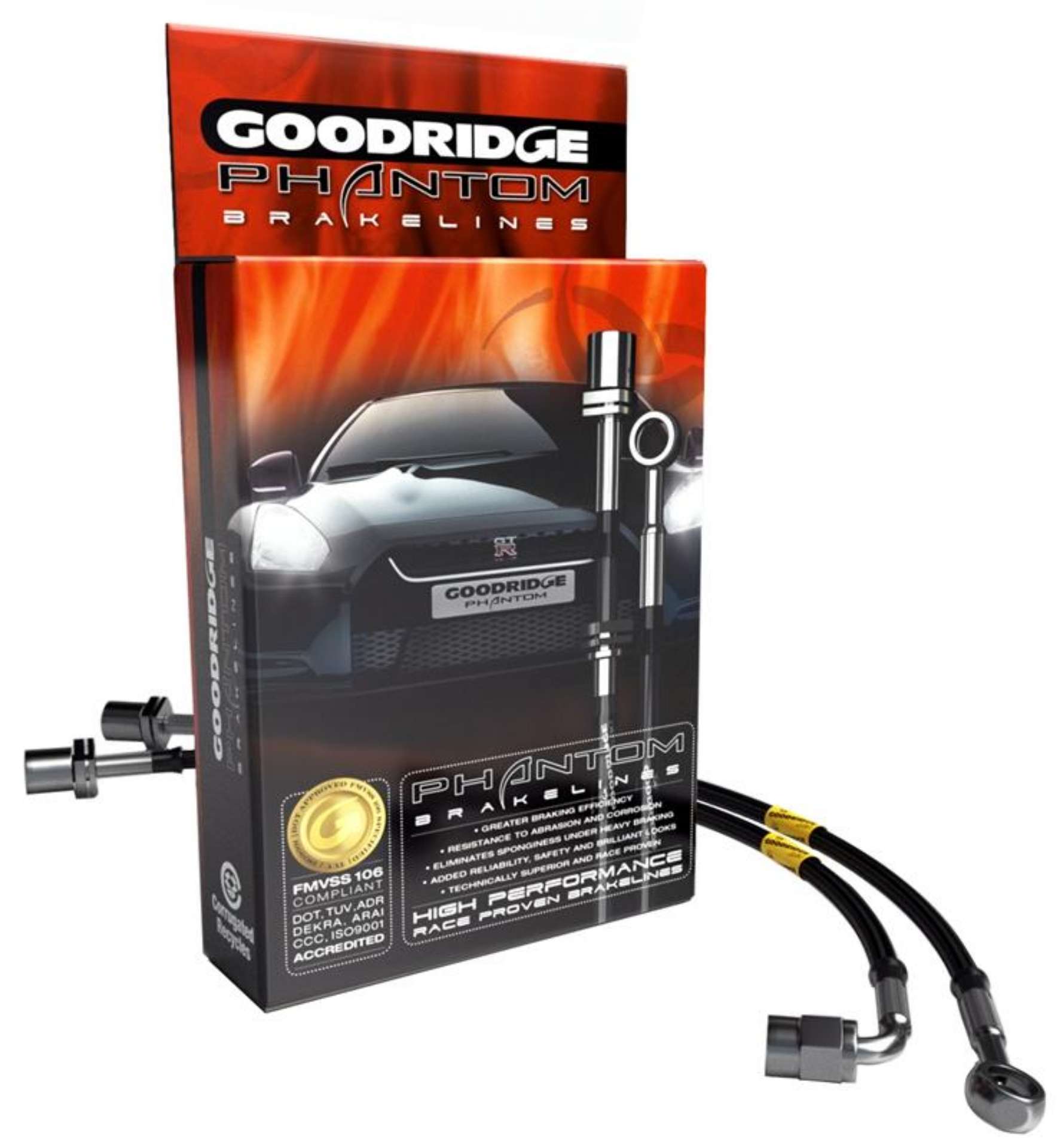 Picture of Goodridge 08-14 Subaru Impreza STi w- Brembo Calipers Phantom Stainless Steel Brake Lines Kit