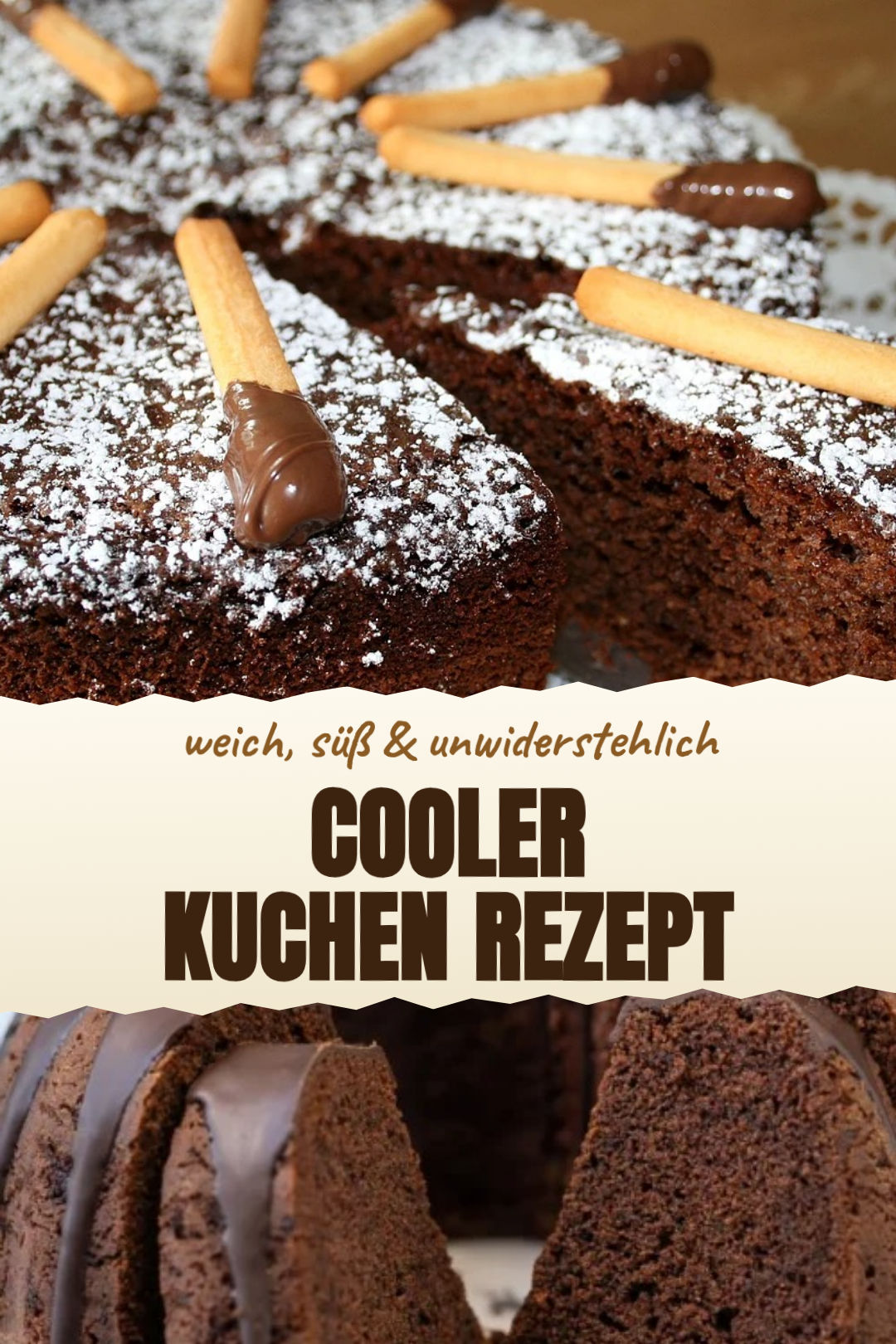 Cooler Marmorkuchen mit buntem Schokoladendrip als fertiges Gericht