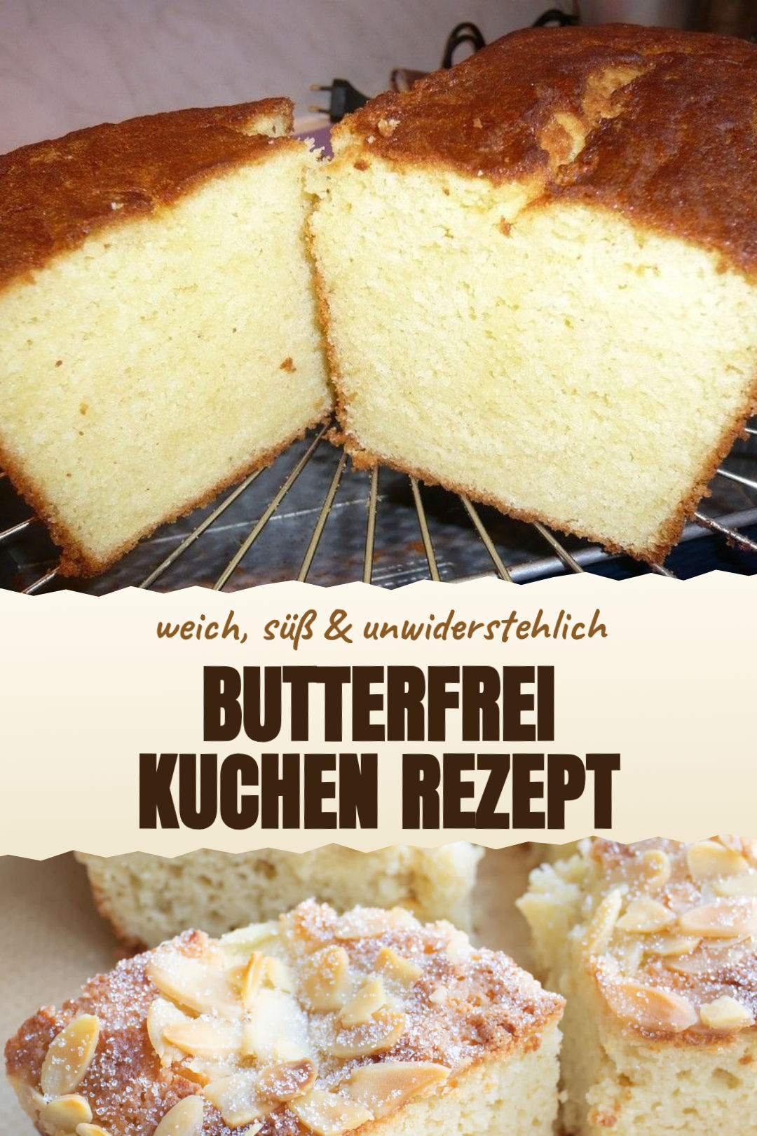 Butterfreier Orangenkuchen mit Rapsöl fertig serviert