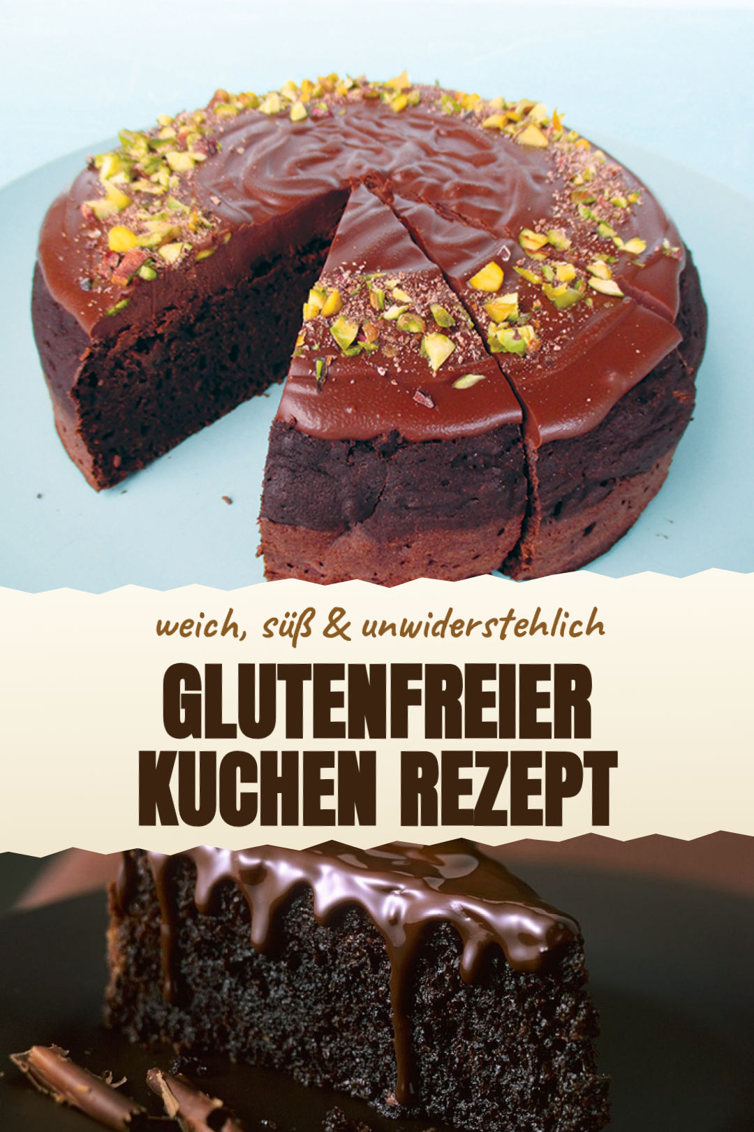 Glutenfreier Möhren-Mandel-Kuchen fertig serviert