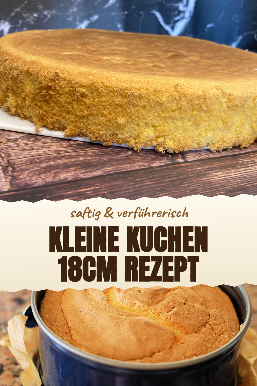 Kleiner Schoko-Orangen-Kuchen aus der 18-cm-Form fertig serviert