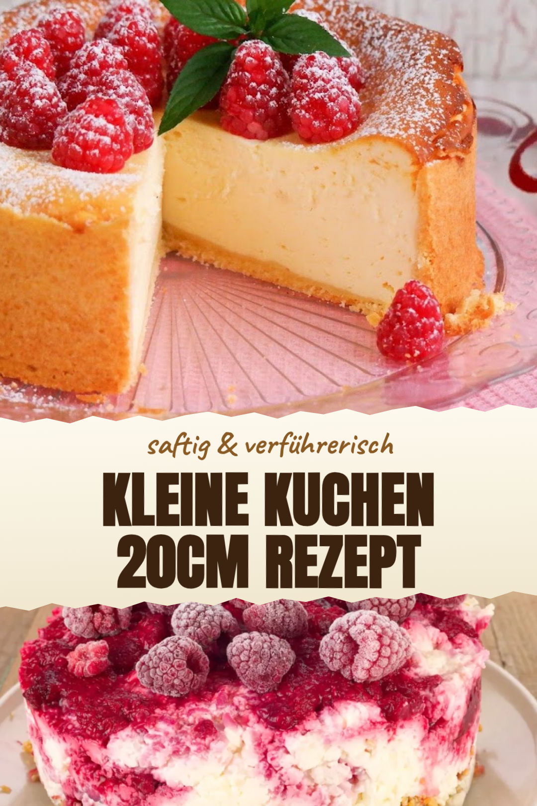 Kleiner Zitronen-Mohn-Kuchen aus der 20-cm-Form fertig serviert