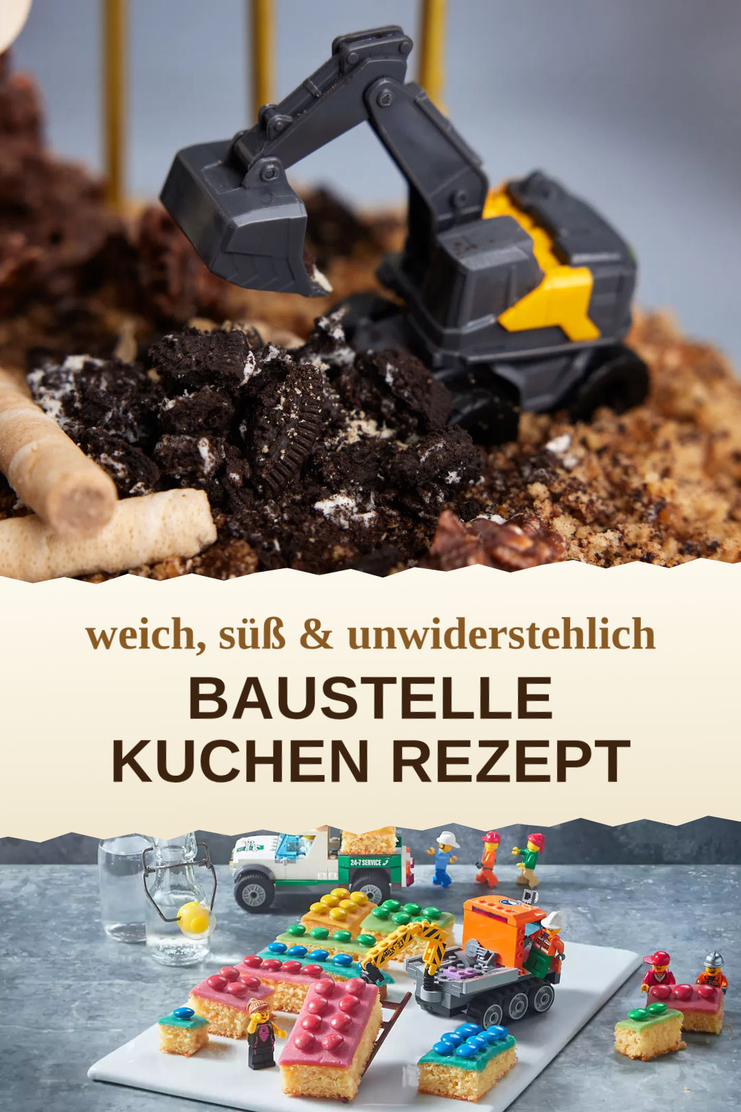 Schokoladen-Baustellenkuchen vom Blech