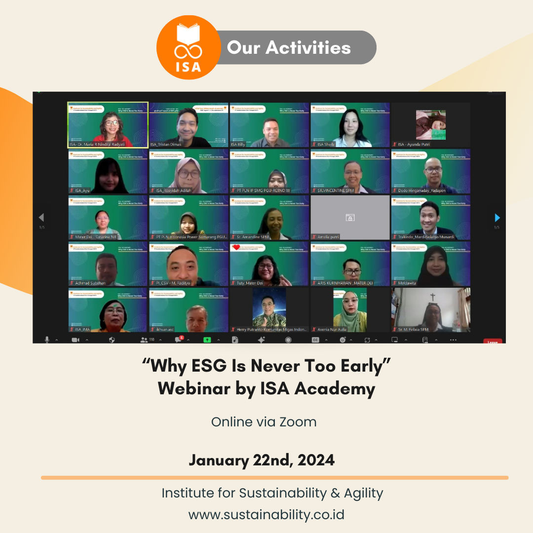 ISA Webinar "Why ESG Is Never Too Early"