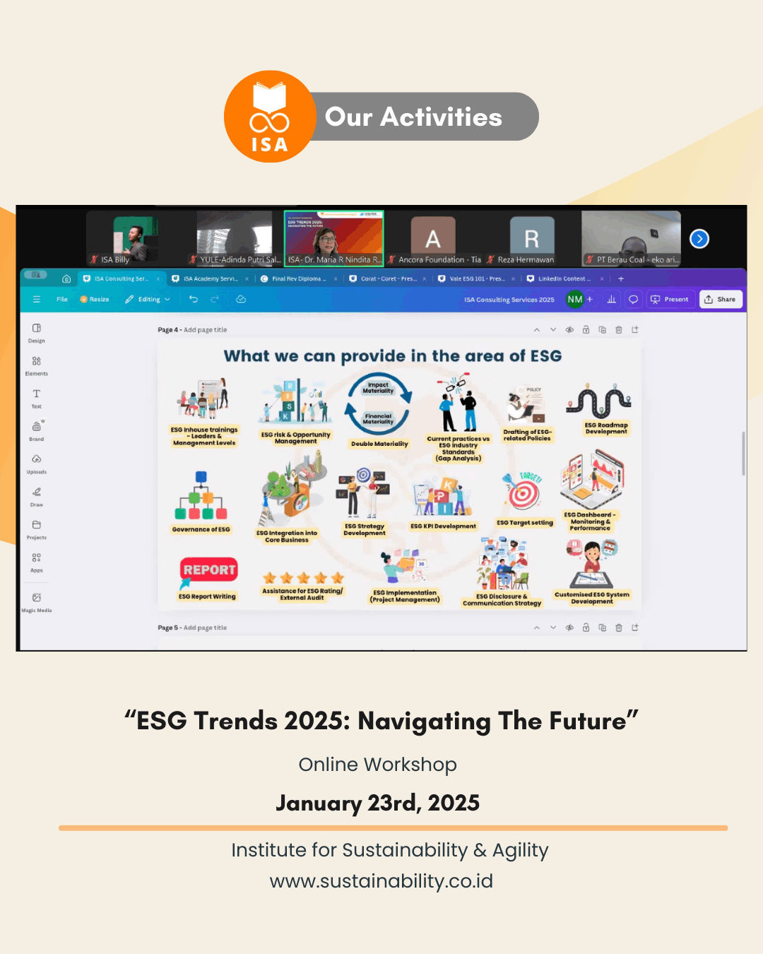 ISA Academy Workshop "ESG Trends 2025: Navigating the Future"