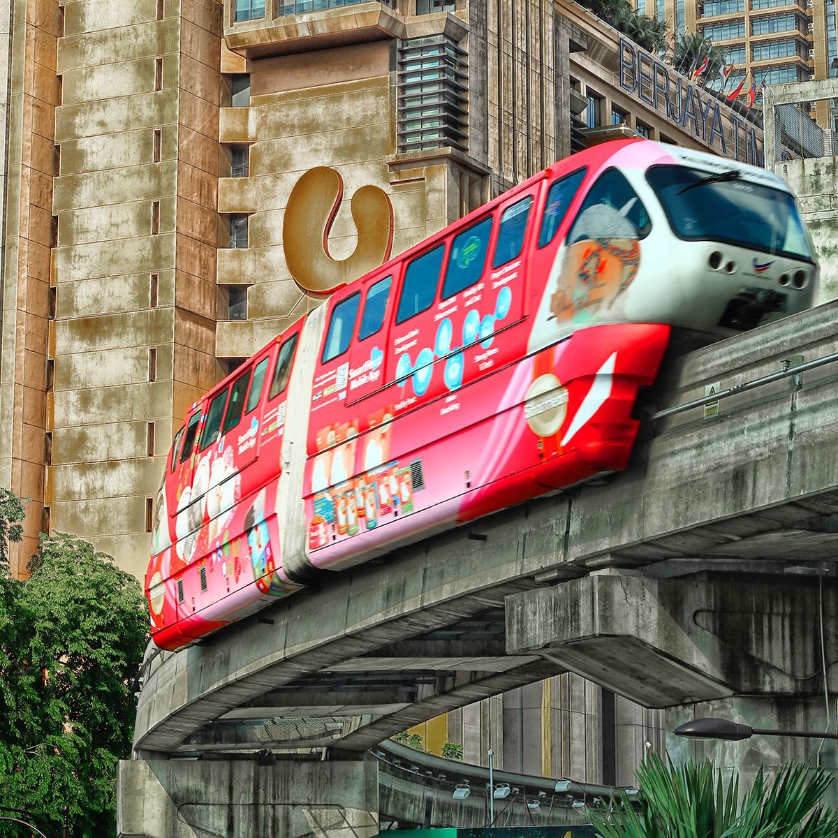 KL Monorail : Rise above the gridlock. Enjoy a front-row seat to the city skyline on the monorail