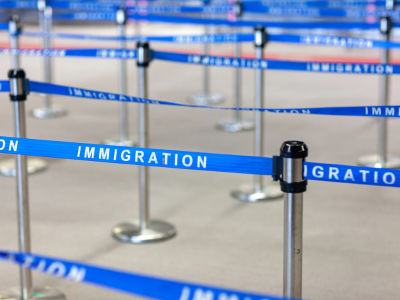 Immigration Line at Panama Airport