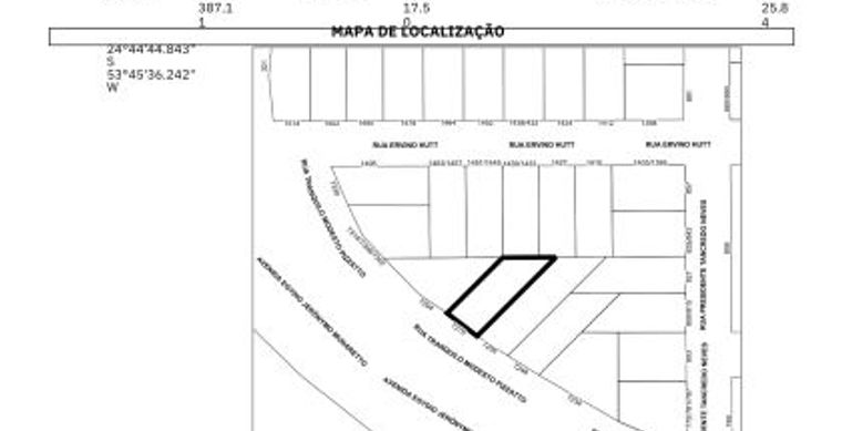 Lote em Toledo-PR no bairro Papa Francisco  - Rua Tranquilo Modesto Pizzato- Papa F., 7270, Quadra 11 Lote 265