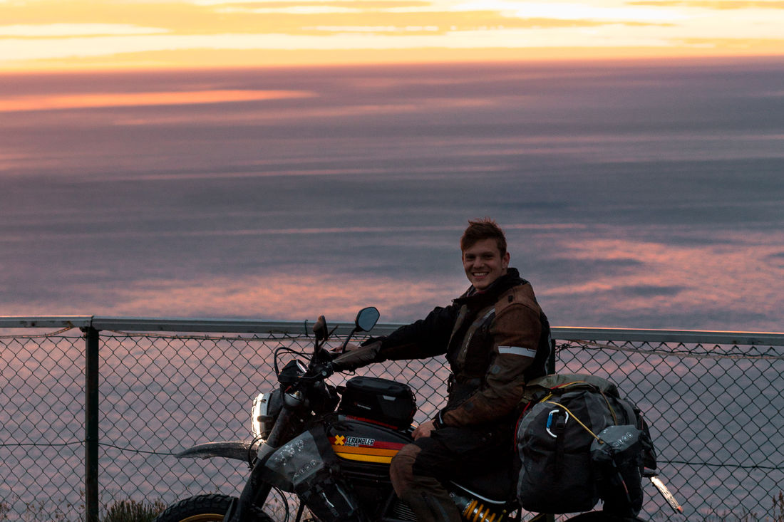 Frankee nach seiner 3 stündiger Fahrt in den «neverending sunset»