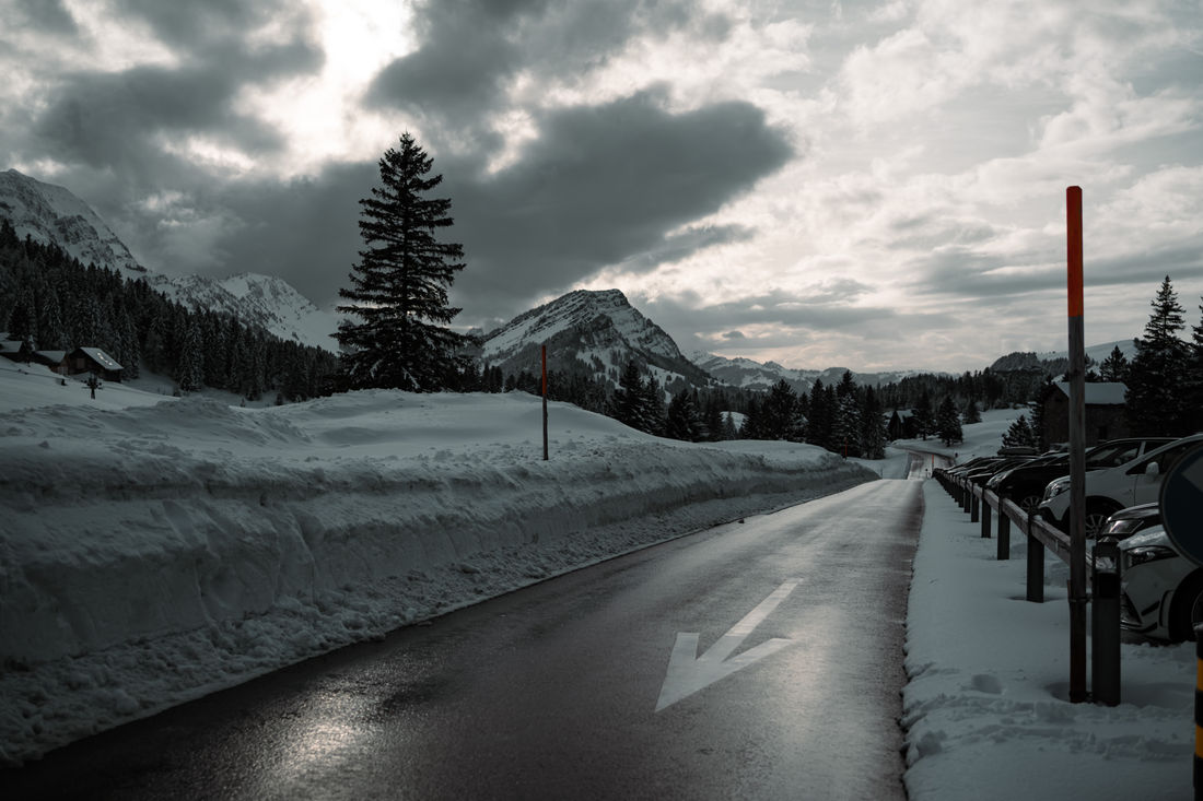 Die verschneite und kalte Schwägalp (Foto: Sam Eggenschwiler)