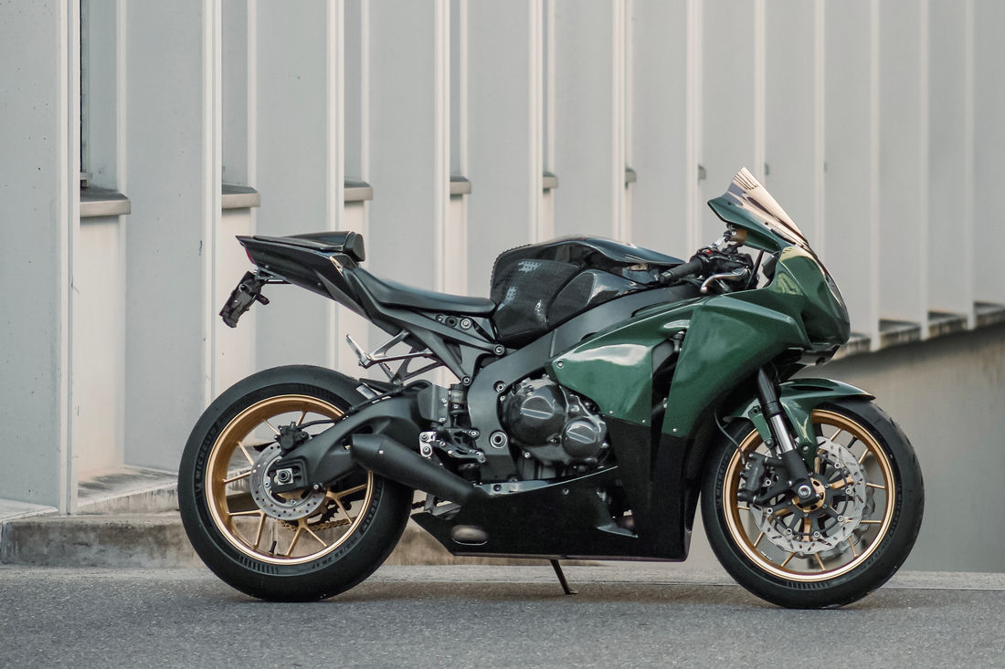 Ein Endschalldämpfer von LeoVince an einer CBR1000RR. (Foto: Jeremy Albrecht)