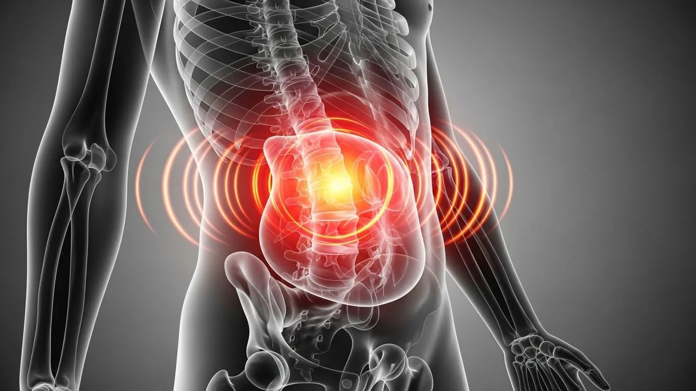 abdominal pain with back pain