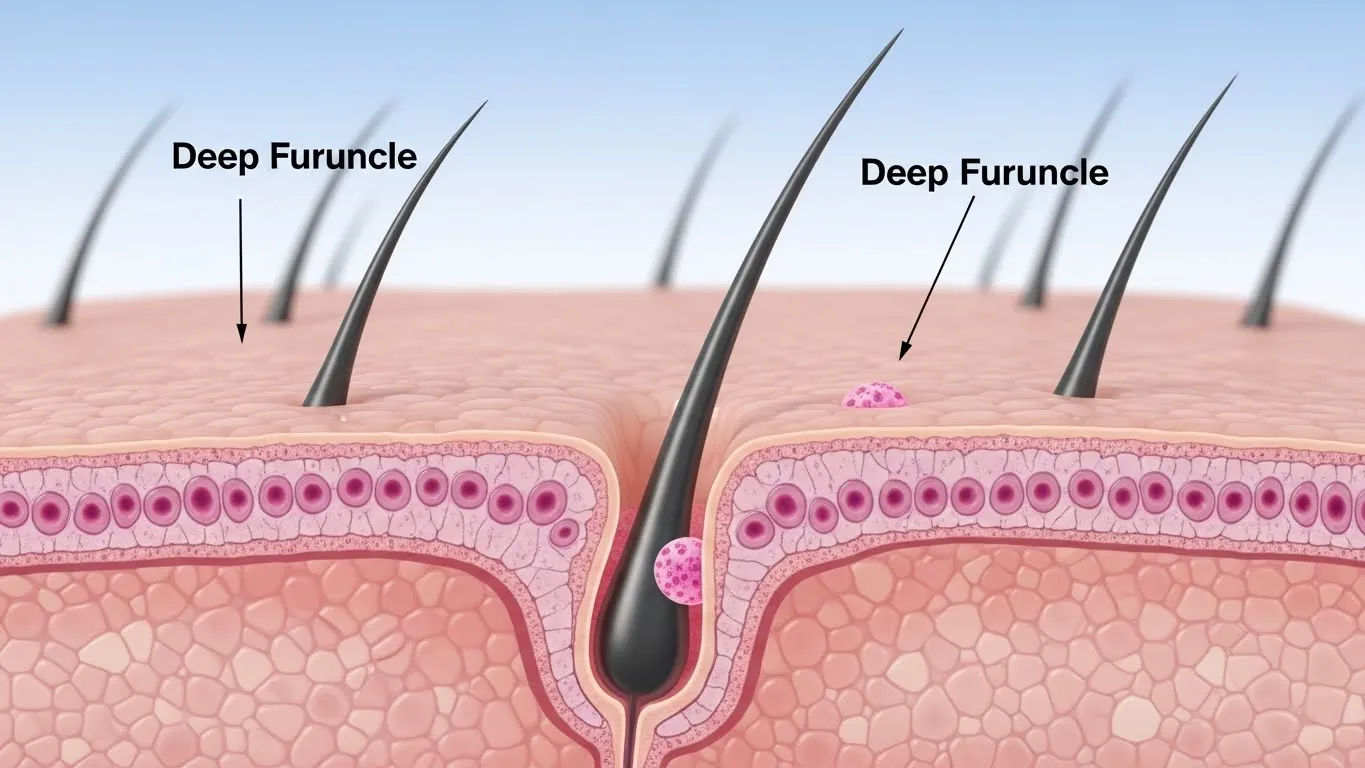 boil inside buttocks