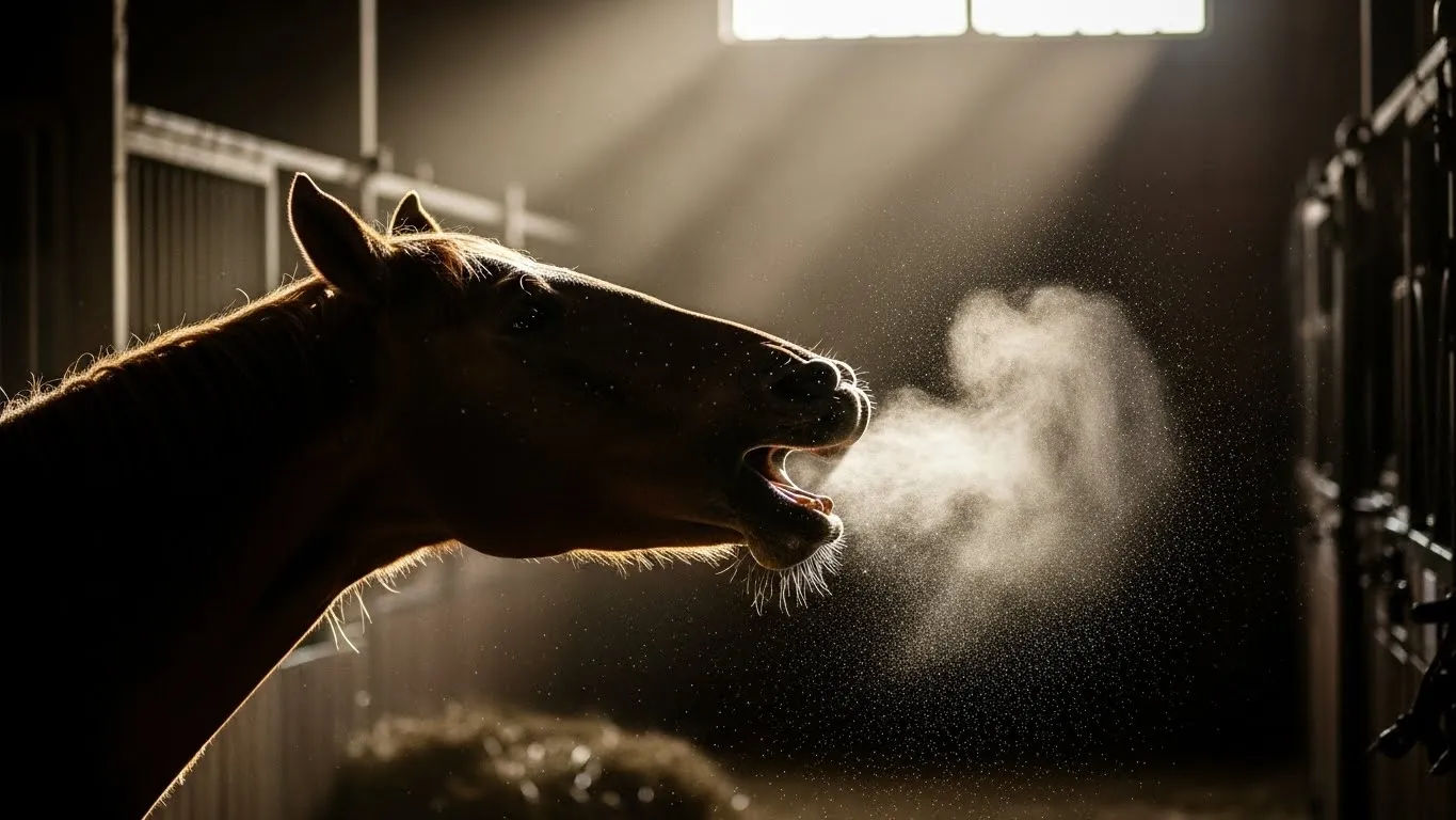 horse voice and cough