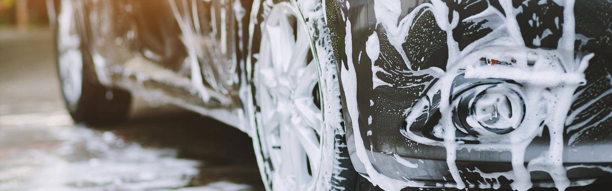 Hand car wash taking place in Harrow, London