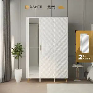 Dante Lemari Pakaian 3 Pintu / Lemari Pakaian Minimalis / D'ARTE LP 3P