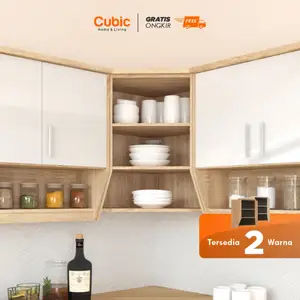 Cubic Kitchen Set Sudut Minimalis / Rak Atas Lemari Dapur / ELENA AVE KSAS