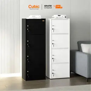 Cubic Rak Pintu Susun 4 Minimalis / Lemari Buku Serbaguna / GENIO LSG 4A