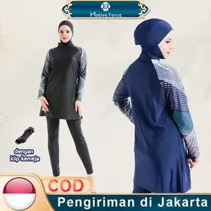 Motive Force 3 Pcs Set Plus Ukuran M-6XL setelan renang muslimah dewasa pakaian renang perempuan muslim