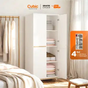 Cubic Lemari Pakaian Minimalis 2 Pintu / LUNA MILANO LP 2P