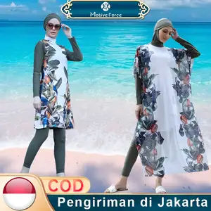 Motive Force Baju Renang Muslimah Set 3/4 Buah Baju Renang Wanita Muslim