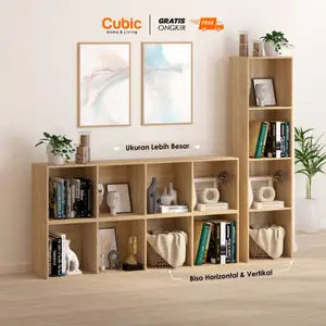 Cubic Rak 4 Susun Serbaguna / Rak Buku Minimalis - GENIO BC 41