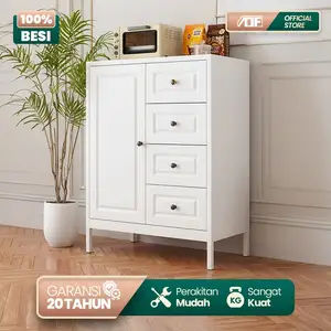 Lemari Cabinet Ruang Tamu Bufet Hias Lemari Desiplay Koleksi Mainan Buku Cabinet Full Besi Minimalis