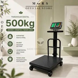 TCS - 500 Kg Timbangan Duduk Digital TCS 500 kg / 4 kg Elektronik Pagar Lipat Display Sembako Laundry Buah Barang Ekspedisi Beras Electronic Platform Scale 500kg / 4kg