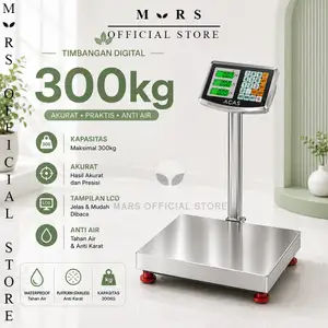 TCS - SS 150 Kg Timbangan Duduk Digital 150 Kg / 1 Kg Elektronik Pagar Lipat Tahan Anti Air Display Waterproof Sembako Laundry Buah Barang Ekspedisi Beras Electronic platform scale 150kg/1kg