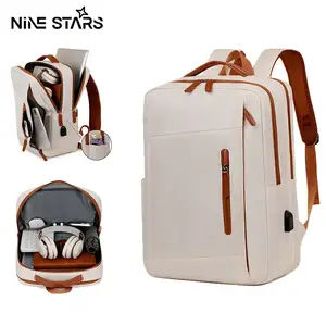 Nine stars Ransel Laptop Uniseks Tas Traveling Tahan Air Jarak Pendek ransel berkapasitas besar