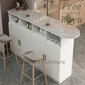 meja bar atau mini bar rumah minimalis modern buffet penyimpanan multifungsi sudah di rakit