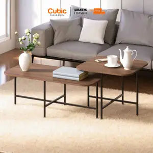 Cubic Meja Tamu Set Minimalis / Coffee Table Industrial / Meja Kopi - LIVINA CFT 60+100 J