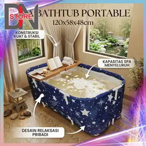 Xueqin SPA Bathtub Lipat Portable Adult Folding Bath 120x58x48cm - 18403 DnStr