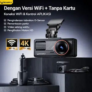 SOARFLY Dashcam Mobil WIFI 4K GPS Layar Night Vision Dual Lens Perekaman Loop 24 jam