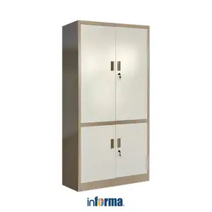 Informa Kiev Lemari Arsip Kantor Metal 4 Pintu - Cokelat File Cabinet Kabinet Tempat Dokumen Arsip Berkas Document Storage Furniture Kantor Filling Kabinet Penyimpanan Dokumen Filing Besi Kabinet Besi Tempat Arsip