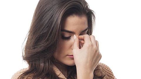 Woman with rhinosinusitis